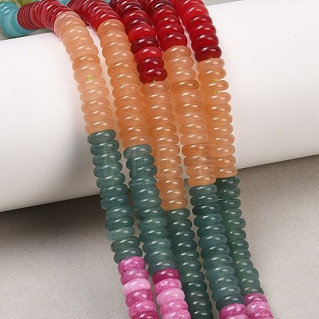 Dyed Natural White Jade Beads Strands G-H333-02G-1