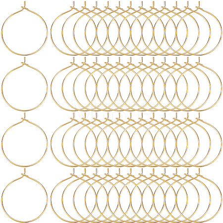 200Pcs Brass Wine Glass Charm Rings KK-SP0001-31B-G-1