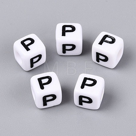 Opaque Acrylic Beads SACR-N020-04A-P-1