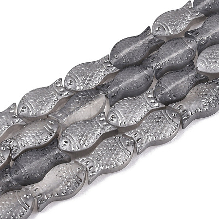 Frosted Glass Beads Strands GLAA-T023-40C-01-1