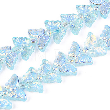 Transparency Electroplate Glass Beads Strands GLAA-T023-39A-06-1