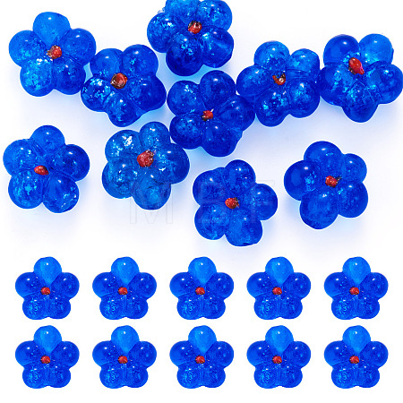 10Pcs Transparent Handmade Bumpy Lampwork Beads LAMP-TADJ0001-48B-1