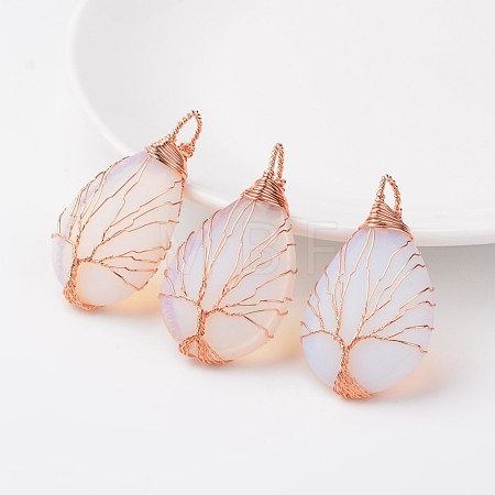 Opalite Pendants X-G-K122-06RG-1