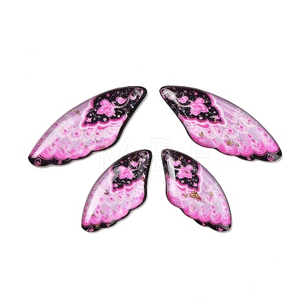 4Pcs 4 Styles Transparent Epoxy Resin Pendants RESI-B032-01A-1