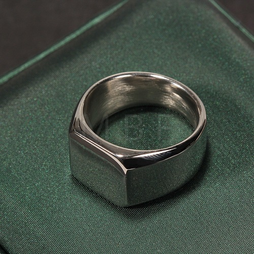 Square Titanium Steel Finger Rings WGB1DFB-22-1