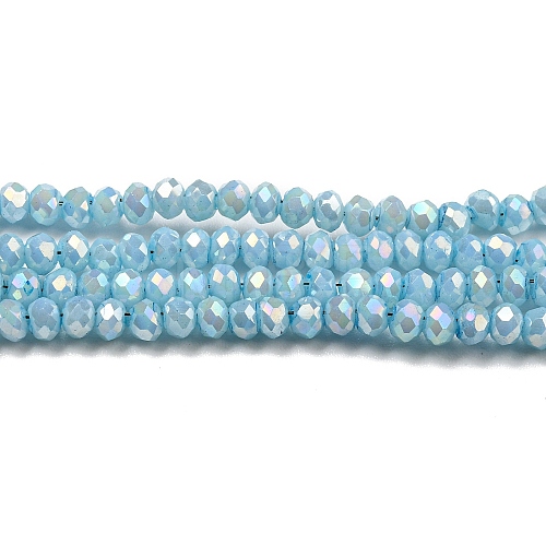 Opaque Baking Painted Glass Beads Strands DGLA-F002-03C-1