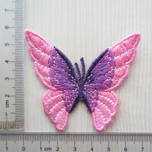 Butterfly Shape Computerized Embroidery Cloth Iron on/Sew on Patches WG11256-01-1