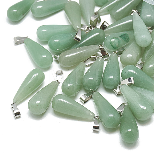 Natural Green Aventurine Pendants X-G-T081-12-1