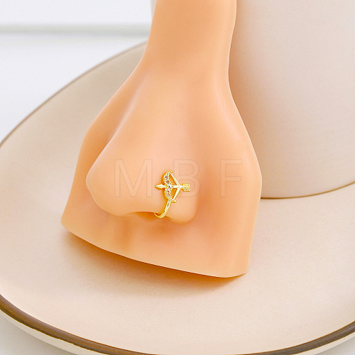 Alloy Crystal Rhinestone Clip on Nose Rings WGF4DCC-07-1