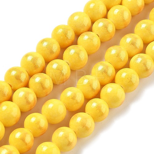 Natural Mashan Jade Beads Strands G-A255-A01-01D-1