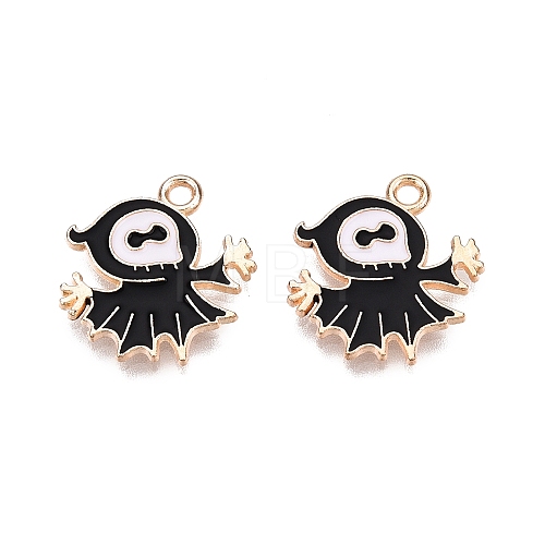 Halloween Theme Alloy Enamel Pendants PALLOY-N176-36-RS-1