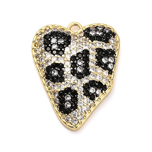 Brass Micro Pave Cubic Zirconia Pendants KK-L229-070G-1