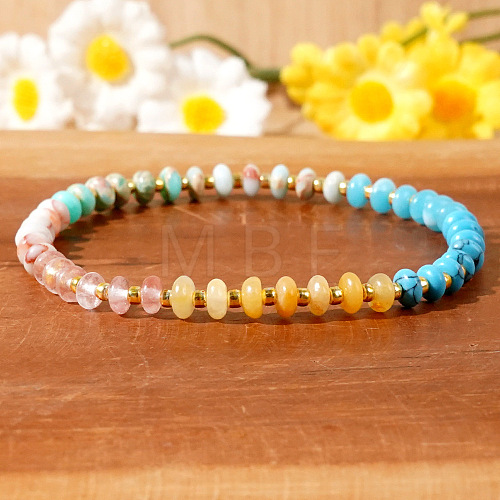 Bohemian Style Rondelle Beads Stretch Bracelets AI3708-2-1