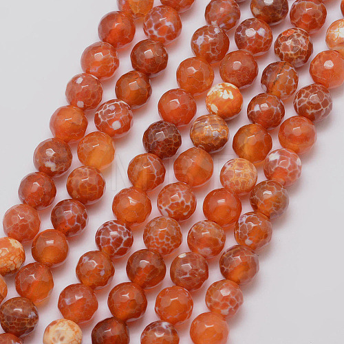 Natural Fire Crackle Agate Bead Strands G-K166-07F-8mm-10-1