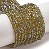Electroplate Transparent Glass Beads Strands EGLA-A035-T3mm-L16-1