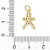 Brass Micro Pave Clear Cubic Zirconia Pendants KK-D258-40G-05-3