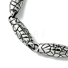 304 Stainless Steel Snake Skin Link Chain Bracelets for Women Men BJEW-C063-01AS-2