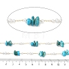 Handmade Natural Shell & ABS Imitation Beaded Chains CHS-F025-13G-01-3