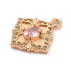 Brass Micro Pave Cubic Zirconia Pendants KK-Z072-03KCG-01-2