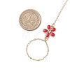 Alloy Enamel Flower Link Ring Bracelets BJEW-JB13261-4