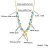 Stainless Steel Crystal Rhinestone Flat Round Pendant Glass Beaded Necklaces for Women GE4228-2-1