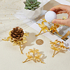 4Pcs 2 Styles Dragonfly Alloy Crystal Ball Display Bases AJEW-DC0004-28-3