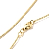 1mm Rack Plating Brass Square Snake Chain Necklaces for Women Men MAK-L044-18G-2