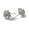 Brass Cubic Zirconia Stud Earring Settings CU-CBA53F6-02P-2