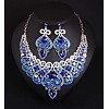 Alloy Rhinestone Bib Necklaces & Dangle Earrrings Sets for Women WG32480-02-1