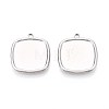 304 Stainless Steel Pendant Cabochon Settings STAS-T067-14P-1