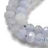 Faceted Rondelle Natural Blue Lace Agate Beads Strands G-F289-04A-3