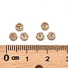 Brass Rhinestone Spacer Beads RB-A014-L4mm-01LG-NF-3