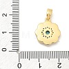 Brass Micro Pave Cubic Zirconia Pendents KK-M303-02G-09-3