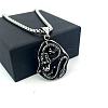 Vintage Punk 304 Stainless Steel Dragon Pendant Necklaces for Men GS6470-2