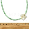 Natural Trochid Shell Chip and Round Natural Pearl Beaded Necklacess for Women NJEW-JN06222-5