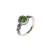 Oval Natural Jade Finger Rings WG8AEAC-01-4