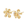 Brass Cubic Zirconia Stud Earring Settings CU-CBA53F6-01G-1