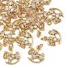 SHEGRACE Brass Pave Clear Cubic Zirconia Charms XGRQ4D438-658G-1