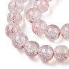 Transparent Crackle Baking Painted Glass Beads Strands DGLA-T003-01C-13-3
