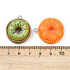 Fruit Theme Opaque Resin Pendants RESI-I350-05-4