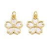 Brass with White Shell Pendants CU-CBA9482-04G-03-1