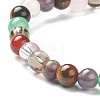 Natural Mixed Stone Beaded Stretch Bracelets BJEW-A117-B-39-3