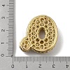 Rack Plating Brass Micro Pave Clear Cubic Zirconia Pendants ZIRC-U002-G-Q-3