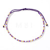 Glass Seed Bead Braided Bead Bracelets XN3042-5-1