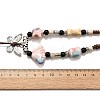 Ethnic Style Alloy & Porcelain Ceramic Beads Butterfly Pendant Tassel Y Necklaces NJEW-D308-01C-3
