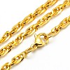 Fashionable 304 Stainless Steel Rope Chain Necklace Making STAS-A028-N039G-S-2