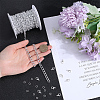 DIY Aluminium Curb Chains Bracelet Necklace Making Kit DIY-SP0001-13A-S-3