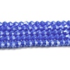 Opaque Solid Color Electroplate Glass Beads Strands LS-EGLA-A039-P4mm-A11-1