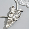 Exaggerated Zinc Alloy Crystal Rhinestone with Plastic Pearl Leaf Choker Necklaces for Women FS-WGACF56-02-3