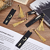   4Pcs 2 Style Brass or Stainless Steel Bookmarks AJEW-PH0004-65-6